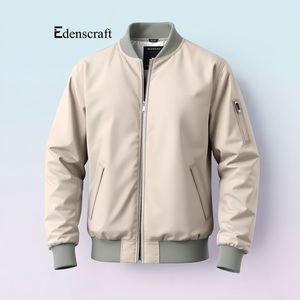 Blouson aviateur vintage en toile pour homme, coupe-vent, écologique, col montant, élégant, streetwear d'hiver, finition personnalisable, génération Z - Product Image 1