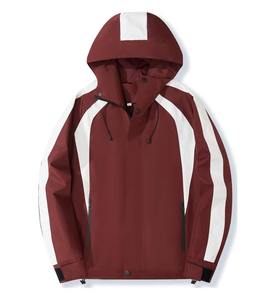 Logo personnalisé hommes vestes de pluie léger à capuche en plein air randonnée coupe-vent fermeture à glissière imperméable vêtements de LS-C23588 - Product Image 5