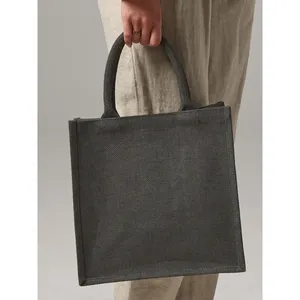 Sustainable Midi Jute Tote Bag for Promotional Merchandising - Product Image 1