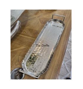 Plateau de service en acier inoxydable de conception tendance avec plateau de service de cuisine de forme rectangulaire en vrac - Product Image 2