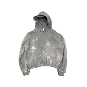 Dernier modèle de sweat à capuche à manches longues pour homme lavé à l'acide avec logo brodé Tissu polaire 100% coton pour l'hiver - Product Image 4