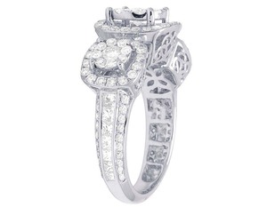 Moissanite Classic Style Engagement <b>Ring</b> for Women Elegant Sterling <b>Silver</b> <b>Statement</b> Fully Iced Out Diamond Jewelry - Product Image 3