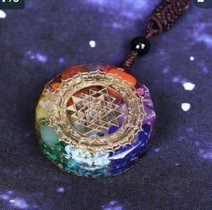Exportateur indien de Logo 7 Chakra Orgonite Pendentif pour l'alignement des Chakras ou le travail de guérison et d'énergie disponible au prix de gros - Product Image 3