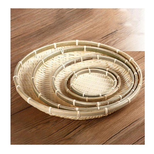 Couvre-plat en bambou fait à la main, plateau en bambou, panier de séparation en bambou pour la cuisine - Product Image 6