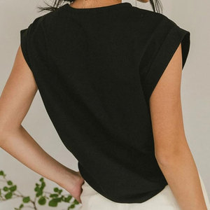 2025 buena venta transpirable mujeres Crop Top recortado al por mayor ropa de verano Camisetas para niñas Crop Top - Product Image 4