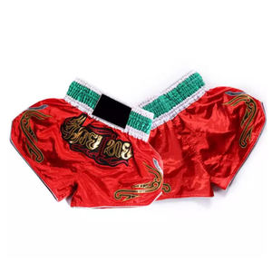 Logo personnalisé Muay Thai Shorts pour hommes Prix d'usine Décontracté Motif solide Service OEM Short de boxe personnalisé - Product Image 3