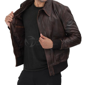 Veste en cuir de haute qualité pour homme, style urbain, couleur personnalisable, 100 % cuir, modèle 2026, en vente - Product Image 2