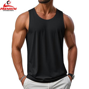 Camisetas sin mangas de algodón personalizadas para hombre, ropa deportiva informal de secado rápido para entrenamientos de gimnasio - Product Image 4