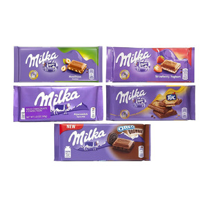 ขนมทำจากนมรังผึ้งมีไส้ช็อกโกแลต Milkaa แบบแซนด์วิชนมเฮเซลนัท100กรัมขนมรสช็อกโกแลตนมแสนอร่อย - Product Image 6