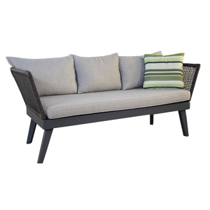 Conjunto de muebles de jardín Cuba, color antracita; muebles de jardín, cuerda trenzada; sofá de terraza, Jet-Line - Product Image 5