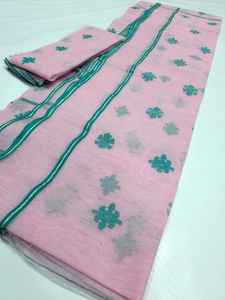 Exclusive Deshi Dhakai Pink <b>Jamdani</b> Sharee Export Quality for Women <b>JAMDANI</b> FABRIC Blue GREEN Golden Sky Blue From Bangladesh - Product Image 6