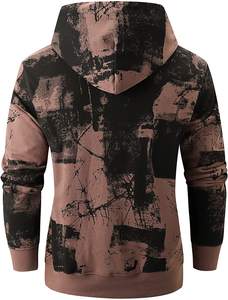 Personnalisable 100% Polyester Pull À Capuche pour Hommes Lourd Vintage Imprimé Solide Fermeture Éclair Haute Qualité Hiver Sweat - Product Image 4