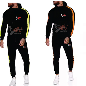 Chándal con capucha y cremallera para hombre con logotipo de impresión personalizado de alta calidad con Material personalizado - Product Image 4