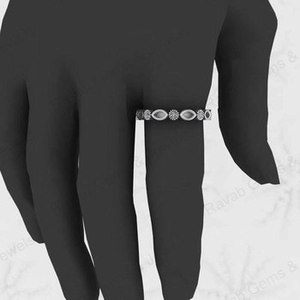 Genuine 925 Sterling Silver Bezel Setting 2x4mm Marquise Semi Mount <b>Ring</b> with Good <b>Resin</b> Ashes Work Keepsake Jewelry Findings - Product Image 2