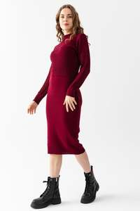 Prendas de punto especiales para mujer Estilo de dos piezas Suéter de manga larga Correa Vestido interior Ajuste cómodo Oficina, Traje de punto diario - Product Image 3