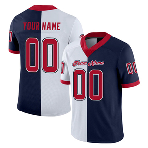 เสื้ออเมริกันฟุตบอลแบบสั่งทำพิเศษ ผ้าโพลีเอสเตอร์ระบายอากาศ ซับเหงื่อ แขนสั้น พร้อมพิมพ์ชื่อทีมด้วยเทคนิคการถ่ายเทความร้อน - Product Image 3