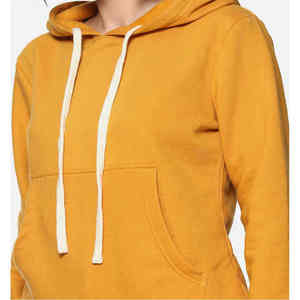 Gran oferta, diseño de Sudadera con capucha para mujer, ropa de calle informal personalizada, hombro caído, antibolitas, transpirable, ligero, poliéster/algodón - Product Image 5