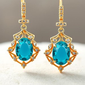 Fine Jewelry Designer Vermeil Gold <b>Solid</b> 925 Sterling <b>Silver</b> Handmade High Grade Drop <b>Earrings</b> for Women - Product Image 6