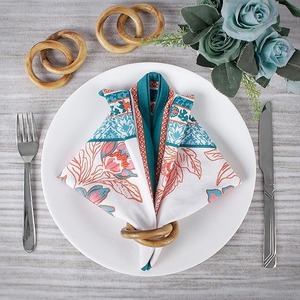 Anneaux de serviette classiques en bambou brun sculpté en gros, porte-serviettes écologiques, largeur personnalisable, décoration de table pour - Product Image 3