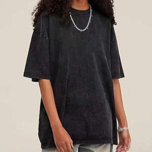 Jersey de peso pesado de gran tamaño para mujer, camiseta de lavado ácido, camiseta de estilo Vintage de algodón pesado desteñido, camisetas de gran tamaño para mujer, lavado vintage - Product Image 3