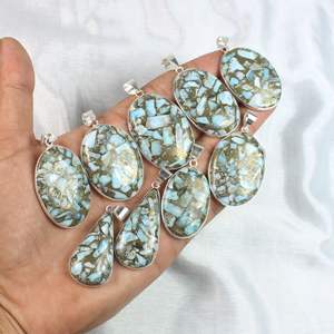 จี้อัญมณีรูปลาริมาร์ทองแดงรูปหนามเตยเครื่องประดับสไตล์โบฮีเมียนเครื่องประดับทองแดงที่หายาก - Product Image 5