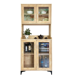Armoire de salle à manger moderne en bois de caoutchouc 80x40x172cm - TPA002 - Product Image 1