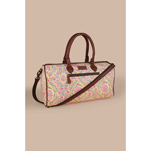 Bolsa de Viaje Plegable de Algodón Amarillo con Estampado Francés de Martini - Product Image 2