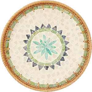 Cesta de Almacenamiento de Mimbre Colorida al por Mayor, Bandeja Ecológica Tejida con Materiales Naturales, Hecha en Vietnam - Product Image 2