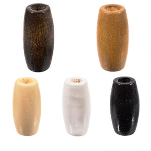 ลูกปัดไม้รูปไข่ รูปทรงและสีตามสั่ง ลูกปัดไม้รูปทรงต่างๆ ผลิตด้วยมือจากอินเดีย - Product Image 1