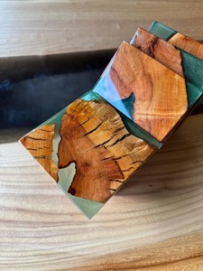 Luxury Handmade Resin and Stone <b>Coaster</b> Set with Dried Flowers Artistic Epoxy <b>Drink</b> Pads <b>for</b> Decor - Product Image 3