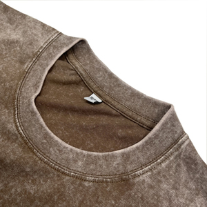 Camisetas de lavado ácido de gran tamaño para hombre de nuevo estilo, color sólido térmico, resistente, tejido en blanco, Fitness, el mejor diseño a la venta - Product Image 4