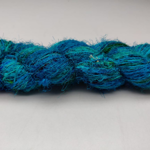 Eco-Friendly <b>100</b>% Recycled Sari <b>Silk</b> <b>Yarn</b> Natural Spun Technique for Sewing Hand Knitting Weaving Embroidery Features Dyed <b>Yarn</b> - Product Image 3