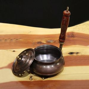 Quemador de Incienso Turco Tradicional Hecho a Mano de Cobre Oxidado Clásico Shark Anatolia Kahramanmaras, Auténtico para Yoga y Meditación - Product Image 2