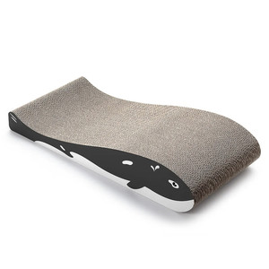 Rascador de gato de doble cara personalizado, papel duradero de alta densidad, forma de ballena, diseño curvo doble, juguetes para gatos y Mascotas - Product Image 4