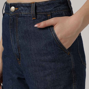 Pantalon en jean pour femme de couleur unie écologique de marque Prix ​​bas Fabricant en gros Toutes saisons Pantalon en jean pour femme - Product Image 5