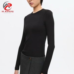 Custom Wear Everyone Fit Women T Shirt OEM Long Sleeve Tops Stretch Loungewear Shirt - Product Image 5