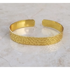 Handmade Classic Cuff <b>Bracelets</b> in Gold Plated Brass Elegant Style with Classic Design - Product Image 4