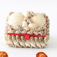 Accessoires Organisateur Boîte Coquillage Bijoux Montre Boucle d'oreille Coffrets Cadeaux Bibelot fait main Petite Boîte carrée