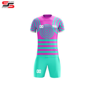 Soccer Sets for Unisex Customizable <b>Blank</b> Full Sublimation Team Name Number Logo Printed Short Sleeves Uniforms Training - Product Image 3