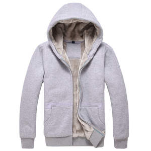 <b>Hoodies</b> OEM Service New Style 2026 Wholesale Custom High Quality Men Thick Winter Full Zip Warm 100% Cotton <b>Sherpa</b> Fleece <b>Lined</b> - Product Image 3