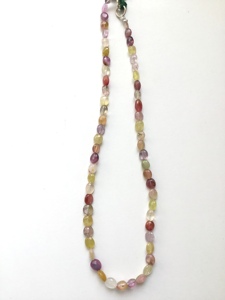 สร้อยคออัญมณีธรรมชาติทรงวงรีเรียบทัวร์มาลีนหลายแบบสำหรับการทำเครื่องประดับที่ดี - Product Image 2