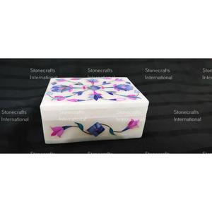 New Large Luxury Mop Jewelry <b>Box</b> Organizer <b>Mirror</b> Drawer Big Ring Earring Storage Case Floral Pattern Engraved Design for Gift - Product Image 4