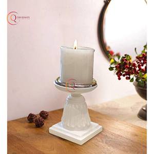 Portavelas de mármol de lujo, candelabro decorativo de Color blanco pulido Natural, accesorios para el hogar en suministros de precio al por mayor - Product Image 3