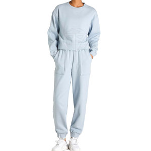 Fournisseur direct d'usine, meilleure vente en ligne, survêtements décontractés pour femmes, hiver, uni, écologiques, légers, avec logo personnalisé - Product Image 1