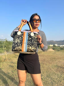 Nuevo bolso de mano de cuero de piel reciclada metálica con estilo Real para mujer, bolsos de compras multicolores de alta calidad para mujer - Product Image 2