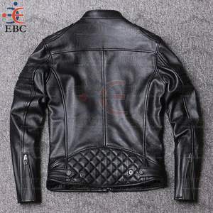 Chaqueta de Cuero Genuino de Vaca, Suave y Duradera, Chaqueta de Cuero Estilo Bomber Americana Vintage Marrón para Hombre, Cuero de Grano Completo - Product Image 5