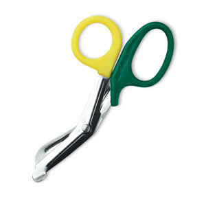 Ciseaux à pansement Infirmière Ciseaux en toile Manche en plastique jaune et vert Ciseaux utilitaires en acier inoxydable - Product Image 3