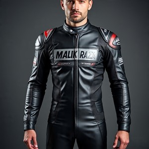 Combinaison en cuir de moto à coupe spécifique pour hommes | Protection du cycliste masculin | Couleurs personnalisées élégantes - Product Image 1