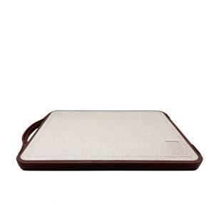 Planche à découper en acier inoxydable et paille de blé antidérapante double face 17 "x 12" de gros pour le hachage - Product Image 4