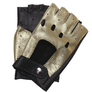 High Quality Custom Fashion Half-Finger Drive <b>Gloves</b> <b>Men</b> Black Goat Lambskin <b>GLOVES</b> City Leather Driving <b>Gloves</b> - Product Image 1
